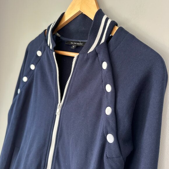 Walter Baker Morrison Varsity Jacket, Long Sleeve, Navy with White, Small - Picture 7 of 10